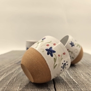 Czarka kaszubski wzór kubek kaszubski bez ucha biała czarka 180 ml ręcznie malowana