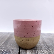 Czarka kubek bez ucha nakrapiana różowa czarka espresso 180 ml