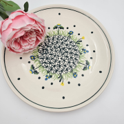Patera ceramiczna Łąka kaszubska ceramika ręcznie zdobiona