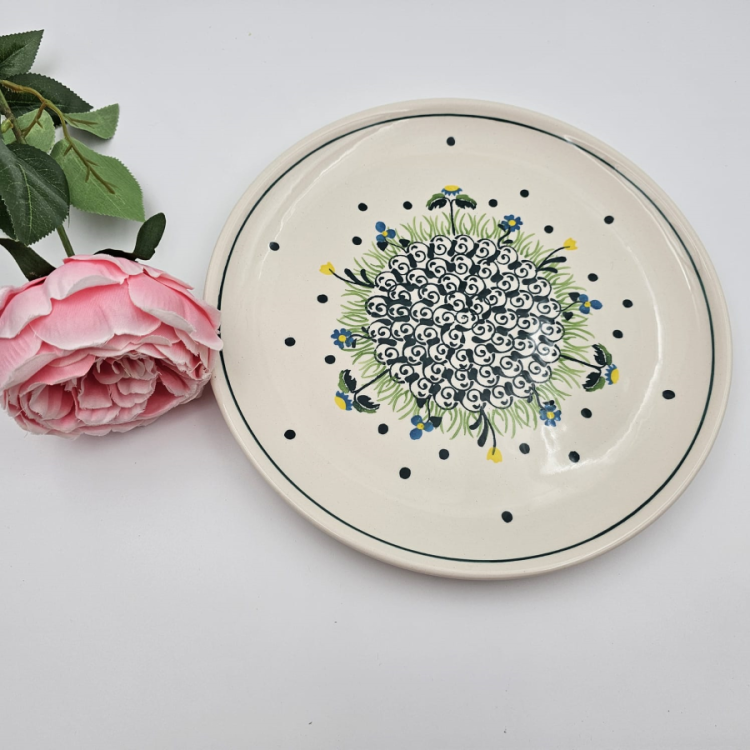 Patera ceramiczna Łąka kaszubska ceramika ręcznie zdobiona