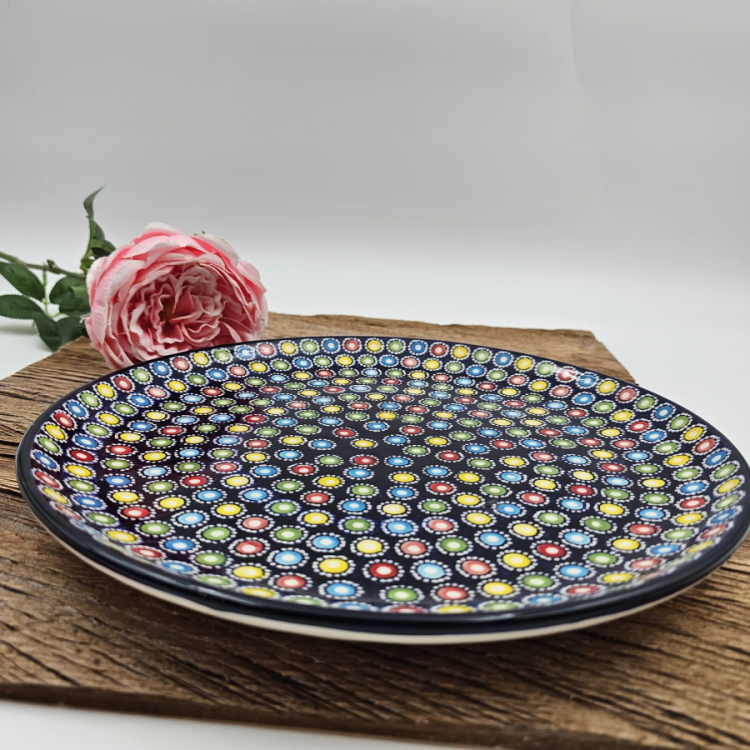 Patera ceramiczna Słoneczko piękna kaszubska ceramika ręcznie zdobiona Arbata