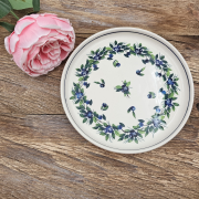 Talerz ceramiczny obiadowy Ola Jagody kaszubska ceramika ręcznie zdobiony Arbata