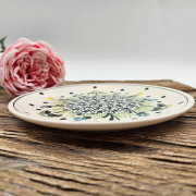 Talerz ceramiczny śniadaniowy Łąka kaszubska ceramika ręcznie zdobiona Arbata