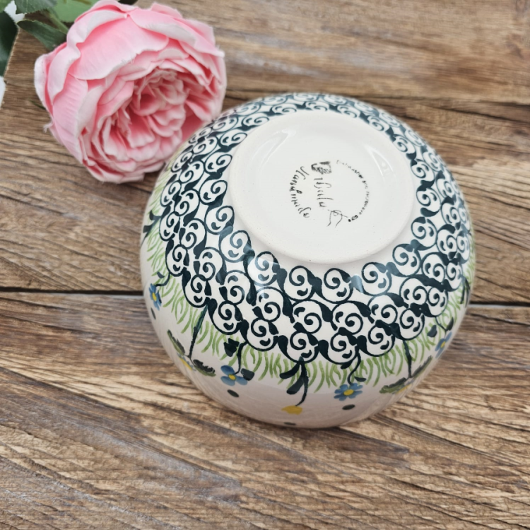 Miska ceramiczna Łąka kaszubska ceramika ręcznie zdobiona Arbata