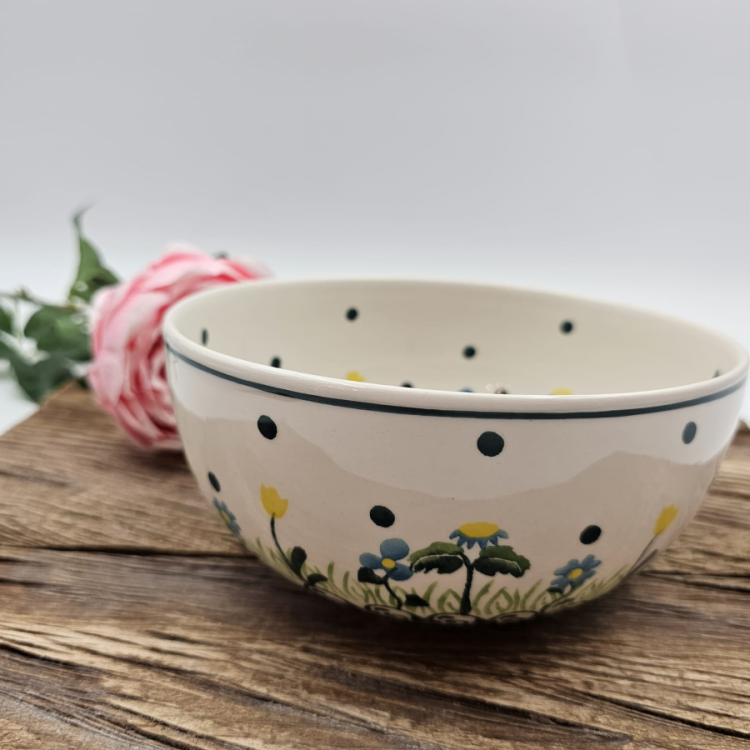 Miska ceramiczna Łąka kaszubska ceramika ręcznie zdobiona Arbata