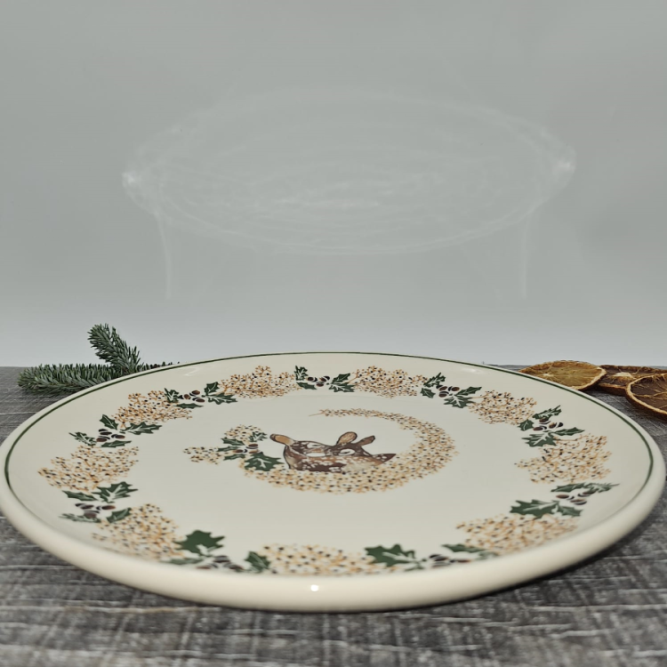 Patera ceramiczna UNIKAT Sarenki kaszubska ceramika ręcznie malowana Arbata