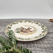 Talerz ceramiczny śniadaniowy UNIKAT Sarenki kaszubska ceramika ręcznie malowana Arbata