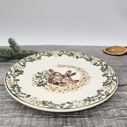 Talerz ceramiczny śniadaniowy UNIKAT Sarenki kaszubska ceramika ręcznie malowana Arbata