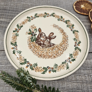 Talerz ceramiczny śniadaniowy UNIKAT Sarenki kaszubska ceramika ręcznie malowana Arbata