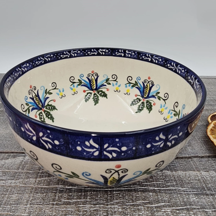 Miska ceramiczna KASZUBEK piękna kaszubska ceramika ręcznie zdobiona Arbata