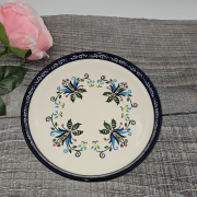 Talerz ceramiczny obiadowy Ola KASZUBEK kaszubska ceramika ręcznie zdobiona Arbata