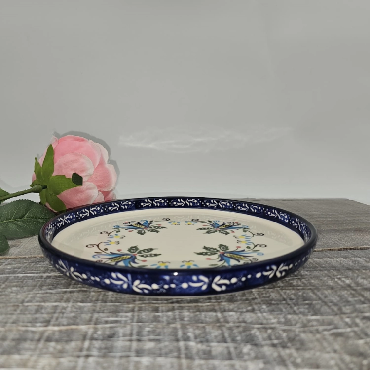 Talerz ceramiczny obiadowy Ola KASZUBEK kaszubska ceramika ręcznie zdobiona Arbata