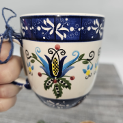 Kubek ceramiczny Bell KASZUBEK kaszubska ceramika ręcznie zdobiony Arbata