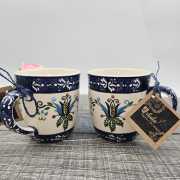 Kubek ceramiczny Bell KASZUBEK kaszubska ceramika ręcznie zdobiony Arbata