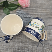 Kubek ceramiczny Bell KASZUBEK kaszubska ceramika ręcznie zdobiony Arbata