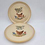 Talerz ceramiczny KURA śr. 20 cm kolorowy wiejski FAJNA CERAMIKA ręcznie malowany i toczony