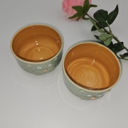 Miseczka KOT 400 ml ceramiczna ręcznie robiona FAJNA CERAMIKA zielona miseczka musli na zupę z kotem