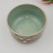 Miseczka KOT 400 ml ceramiczna SZARA ręcznie robiona FAJNA CERAMIKA szara miseczka musli na zupę z kotem