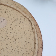 Talerz ceramiczny obiadowy niebiesko-zielony MORSKI ręcznie toczony na kole NIE IDEALNY