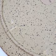 Talerz ceramiczny obiadowy niebiesko-zielony MORSKI ręcznie toczony na kole NIE IDEALNY
