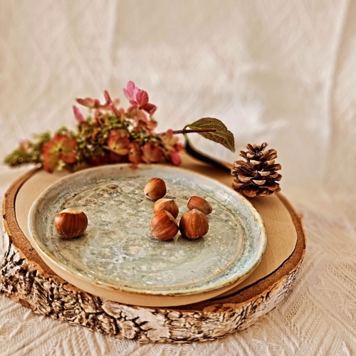 Talerzyk ceramiczny na czosnek/lub co chcesz piękny kolor ręcznie toczony