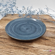 Talerz deserowy/śniadaniowy płytki Rustic 19 cm MORSKI KERA piękny talerz deserowy/śniadaniowy elegancki talerz z formy ceramiczny morski