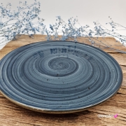 Talerz obiadowy płytki Rustic 27 cm MORSKI KERA piękny talerz duży obiadowy elegancki talerz z formy ceramiczny morski do ciasta patera