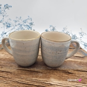 Kubek ceramiczny Bel Rustic Kera 300 ml NIEBIESKI kubek z uchem w kolorze niebieskim piękny kubek w kolorze