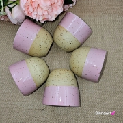 Czarka ceramiczna / duże espresso kubek bez ucha espresso nakrapiana różowa czarka espresso 180 ml