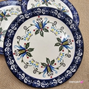 Talerz ceramiczny kaszubski śniadaniowy KASZUBEK kaszubska ceramika ręcznie zdobiona Arbata