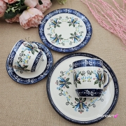 Talerz ceramiczny kaszubski śniadaniowy KASZUBEK kaszubska ceramika ręcznie zdobiona Arbata