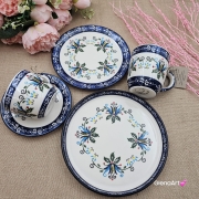 Kubek ceramiczny kaszubski Bell KASZUBEK kaszubska ceramika ręcznie zdobiony Arbata kaszubski wzór