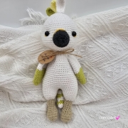 PAPUGA na szydełku papużka maskotka wykonana na szydełku śliczna maskotka papuga szydełko