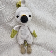 PAPUGA na szydełku papużka maskotka wykonana na szydełku śliczna maskotka papuga szydełko