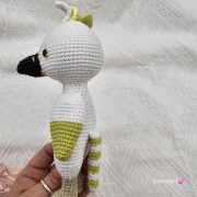 PAPUGA na szydełku papużka maskotka wykonana na szydełku śliczna maskotka papuga szydełko