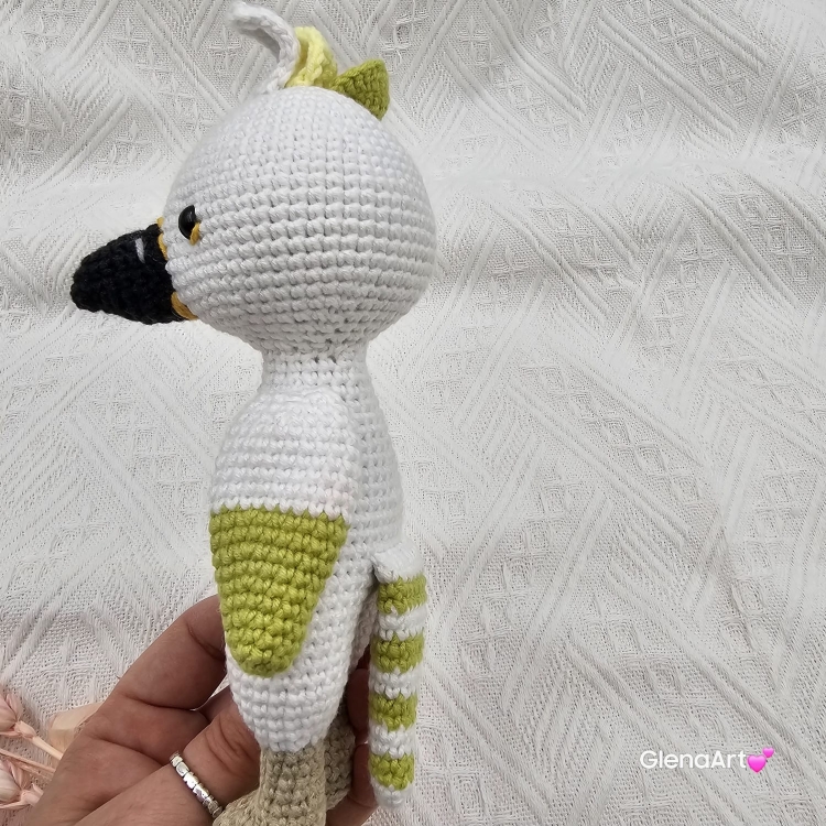 PAPUGA na szydełku papużka maskotka wykonana na szydełku śliczna maskotka papuga szydełko