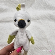 PAPUGA na szydełku papużka maskotka wykonana na szydełku śliczna maskotka papuga szydełko