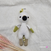 PAPUGA na szydełku papużka maskotka wykonana na szydełku śliczna maskotka papuga szydełko