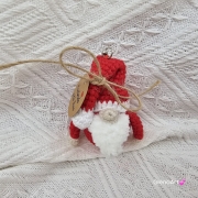 Skrzat GNOM ELF na szydełku zawieszka brelok na szydełku rękodzieło maskotka do zaczepienia wykonane na szydełku ELFIK skrzat gnom na szydełku