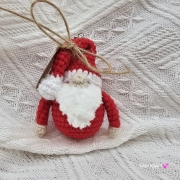 Skrzat GNOM ELF na szydełku zawieszka brelok na szydełku rękodzieło maskotka do zaczepienia wykonane na szydełku ELFIK skrzat gnom na szydełku