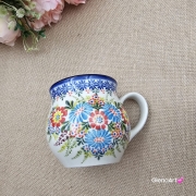 Kubek ceramiczny ręcznie malowany Bell Kolekcja FOLK Tułowice 350 ml piękny kubek ze zdobieniem