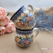 Kubek ceramiczny ręcznie malowany Bell Kolekcja FOLK Tułowice 350 ml piękny kubek ze zdobieniem