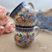 Kubek ceramiczny ręcznie malowany Bell Kolekcja FOLK Tułowice 350 ml piękny kubek ze zdobieniem