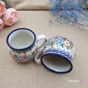 Kubek ceramiczny ręcznie malowany Bell Kolekcja FOLK Tułowice 350 ml piękny kubek ze zdobieniem