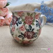 Kubek ceramiczny ręcznie malowany Bell Kolekcja ROSE Tułowice 350 ml piękny kubek ze zdobieniem ręcznie malowany