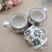 Kubek ceramiczny ręcznie malowany Bell Kolekcja VELVET Tułowice 350 ml piękny kubek ze zdobieniem ręcznie malowany motyw kwiatowy kubek kwiaty
