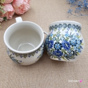 Kubek ceramiczny ręcznie malowany Bell Kolekcja FINEZJA Tułowice 350 ml piękny kubek ze zdobieniem ręcznie malowany motyw kwiatowy kubek