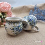 Kubek ceramiczny ręcznie malowany Bell Kolekcja FINEZJA Tułowice 350 ml piękny kubek ze zdobieniem ręcznie malowany motyw kwiatowy kubek