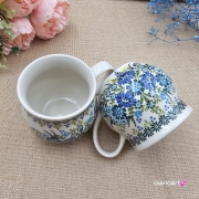 Kubek ceramiczny ręcznie malowany Bell Kolekcja FINEZJA Tułowice 350 ml piękny kubek ze zdobieniem ręcznie malowany motyw kwiatowy kubek
