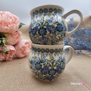 Kubek ceramiczny ręcznie malowany Bell Kolekcja FINEZJA Tułowice 350 ml piękny kubek ze zdobieniem ręcznie malowany motyw kwiatowy kubek